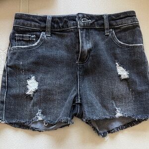 Kids RSQ Distressed Black Denim Shorts